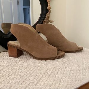 Sole Society Suede Peep Toe Mules/Booties/Shooties sz 10